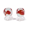 Inner Flower Handmade Lampwork Beads LAMP-Q039-13D-1