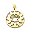 304 Stainless Steel Pendants LS-STAS-D036-10G-1