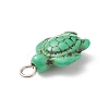 Dyed Synthetic Turquoise Pendants PALLOY-JF01906-01-5