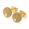 201 Stainless Steel Flat Round Stud Earring Findings LS-STAS-K259-18B-G-1