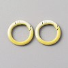 Gradient Color Zinc Alloy Spring Gate Rings PALLOY-WH0001-82A-1