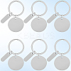 20Pcs 201 Stainless Steel Blank Pendant Keychain KEYC-SC0001-62D-6
