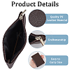 3Pcs 3 Colors Litchi Print PU Leather Zip Pouches ABAG-CP0001-07-6