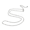 Brass Cable Chain Necklaces NJEW-K123-05P-2