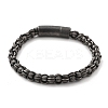304 Stainless Steel Link Chain Bracelets for Women Men BJEW-A031-04C-AS-2