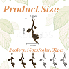32Pcs 2 Colors Tibetan Style Alloy Pendants FIND-CA0010-80-2