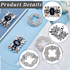 4Pcs 2 Style Alloy Rhinestone Shoe Buckle Clips AJEW-GF0008-65-6