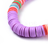 Eco-Friendly Handmade Polymer Clay Heishi Beads Bracelets BJEW-JB04480-01-2