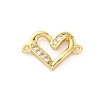 Brass Micro Pave Cubic Zirconia Connector Charms KK-S510-37G-01-1