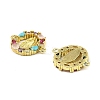 Brass Cubic Zirconia Connector Charms KK-K346-14G-2