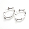 Brass Cabochon Connector Settings KK-K196-26P-1