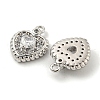 Brass Micro Pave Clear Cubic Zirconia Pendants KK-L211-002P-2