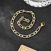 Ion Plating(IP) 304 Stainless Steel Figaro Chain Bracelets BJEW-I274-03G-5