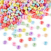350Pcs 7 Colors UV Plating Opaque Acrylic Beads MACR-TA0002-31-3