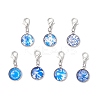 Half Round/Dome Glass Pendant Decorations HJEW-JM03338-2