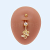 316L Surgical Stainless Steel Micro Pave Clear Cubic Zirconia Belly Rings FS-WGA8928-07-1