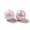 UV Plating Opaque Rainbow Iridescent Acrylic Beads MACR-D063-01A-03-2