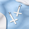 2Pcs 304 Stainless Steel Saint Peter's Cross Big Pendants STAS-LP0004-31-1