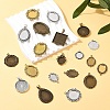 40Pcs 20 Styles Tibetan Style Zinc Alloy Pendant Cabochon Settings TIBEP-YW0002-16-5