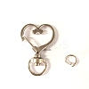 Heart Alloy Swivel Clasps X-PURS-PW0001-429P-1
