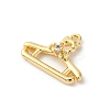 Brass Pave Clear Cubic Zirconia Pendants LS-KK-V016-06G-2