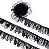 Organza Pleated Lace Ribbon OCOR-WH0097-42A-1