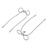Non-Tarnish Bowknot 304 Stainless Steel Stud Earrings for Women EJEW-Z060-01P-2