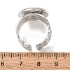 Woven Bezel 304 Stainless Steel Cuff Ring Components SA-CBAD8FA-01P-05-3