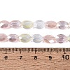 Electroplate Imitation Jade & Opaque & Transparent Glass Beads Strands EGLA-Q135-6x8MM-01D-5