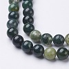 Natural Moss Agate Beads Strands X-GSR001-2