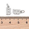 SHEGRACE Brass Micro Pave Clear Cubic Zirconia Pendants XGRQ29042-394P-B-3