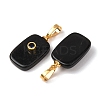 Natural Obsidian Pendants G-P628-01G-05-2