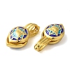Rack Plating Brass Enamel Buddhist Pendants KK-P276-25G-04-2