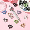 Heart Shape Polymer Clay Rhinestone Beads CLAY-NH0001-09B-1
