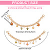 Daisy/Bee Alloy Enamel & ABS Plastic Imitation Pearl Pendant Decorative Purse Chains AJEW-AB00121-2