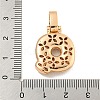 Brass Micro Pave Clear Cubic Zirconia Pendants KK-B099-01G-Q-3