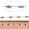 Handmade Natural Indian Agate & 316 Stainless Steel Round Link Chains CHS-L033-07P-04-2