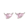 Brass Pave Cubic Zirconia Charms CU-CBA6A75-04P-01-1