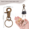 18Pcs 3 Colors Iron Swivel Clasps with Key Rings HJEW-PH0001-79-2