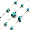 Handmade Nuggets Synthetic Turquoise Beaded Chains CHS-P019-06G-B-1