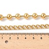 304 Stainless Steel Half Ball Chain & Twisted Chain Necklaces with OT Buckles NJEW-V010-03G-2