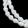 Opaque Solid Color Electroplate Glass Beads Strands LS-EGLA-N013-P4mm-B02-3