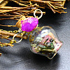 Natural Multicolor Tourmaline Chips Perfume Bottle Necklace BOTT-PW0008-01B-1