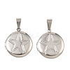 316 Stainless Steel Locket Pendants STAS-K321-17P-1