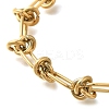 Ion Plating(IP) 304 Stainless Steel Knot Link Bracelets for Women BJEW-H613-04G-2