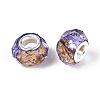 Transparent Resin Rondelle European Beads RESI-N044-01H-3