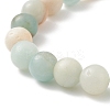 Natural Flower Amazonite & Shell Pearl Beaded Stretch Bracelet BJEW-TA00196-6