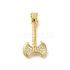 Rack Plating Brass Micro Pave Cubic Zirconia Pendants KK-Z086-66G-03-1