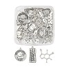 40Pcs 8 Styles Tibetan Style Alloy Pendants TIBE-FP0001-17-1