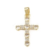 Brass Micro Pave Cubic Zirconia Pendants KK-D409-47A-G-1